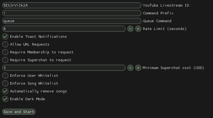 LYTE settings panel UI